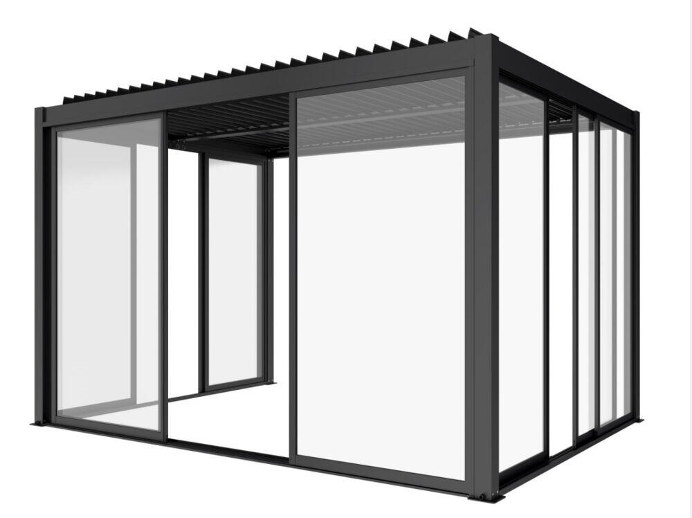 Krifon Stavern pergola skyvedør i glass