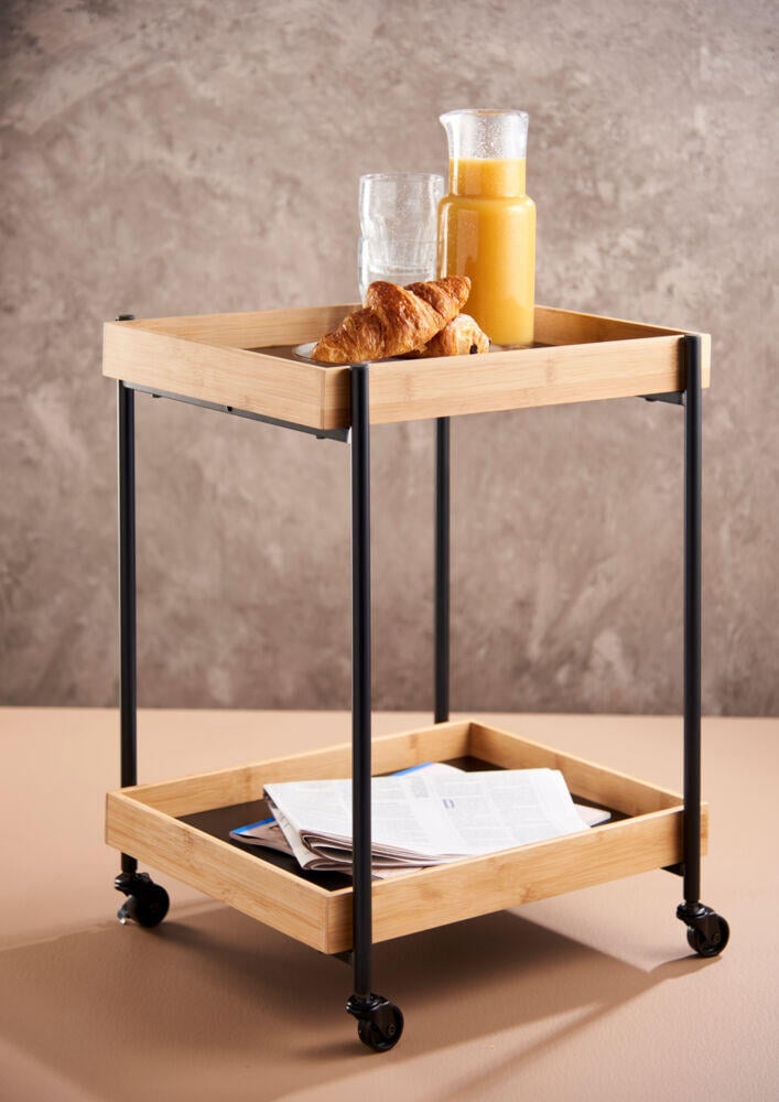 Day bambus bord m/hjul