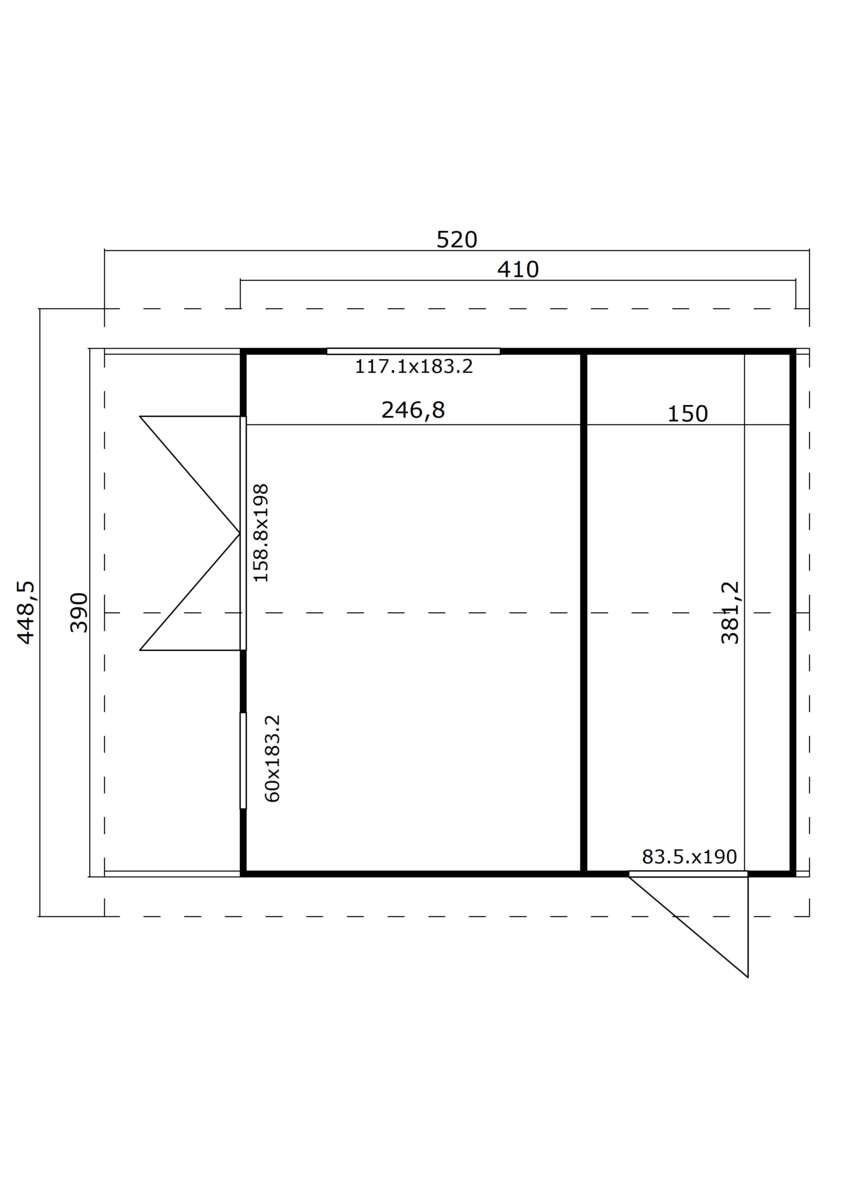 Krifon Hyggevik 1 anneks 16+4,3 m2