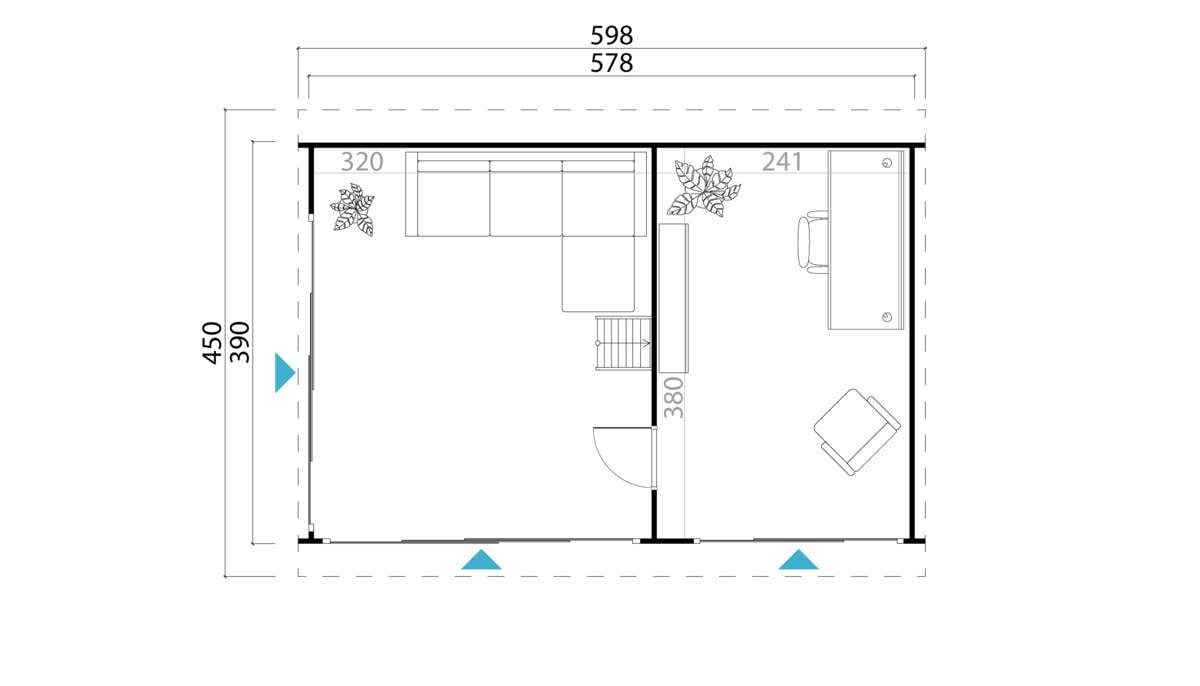 Krifon Hyggevik 3 anneks 22,4 m2