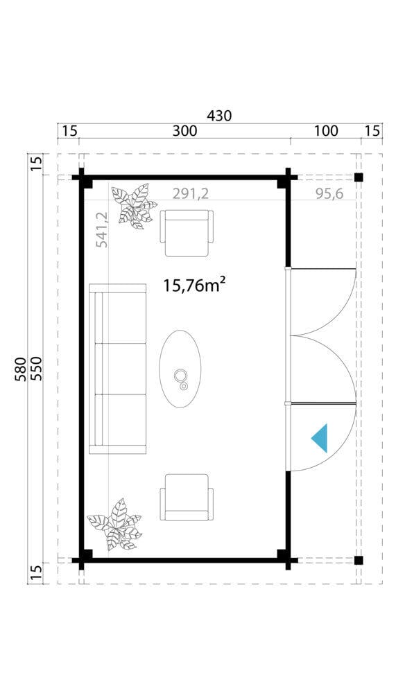 Krifon Lykkenes 3 anneks 16,5 m2