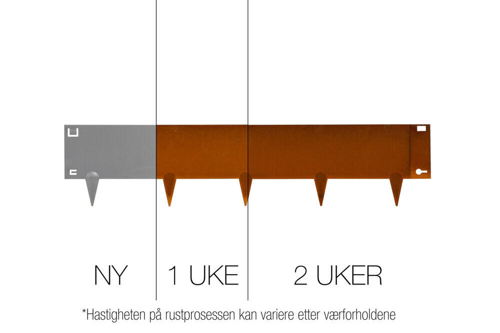Krifon Cortenstål hagekant
