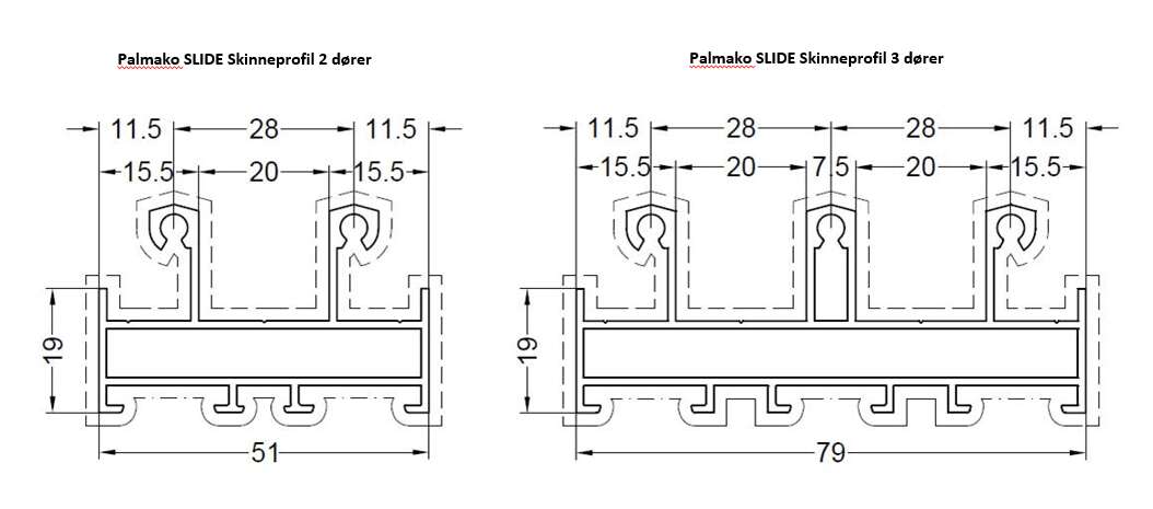 Palmako Slide skyvedør i aluminium m/glass