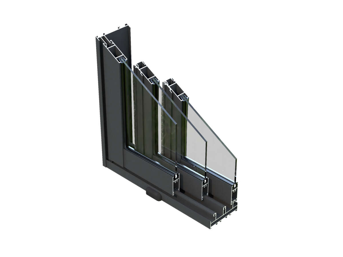 Palmako Slide skyvedør i aluminium m/glass