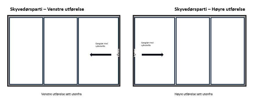 Palmako Slide skyvedør i aluminium m/glass