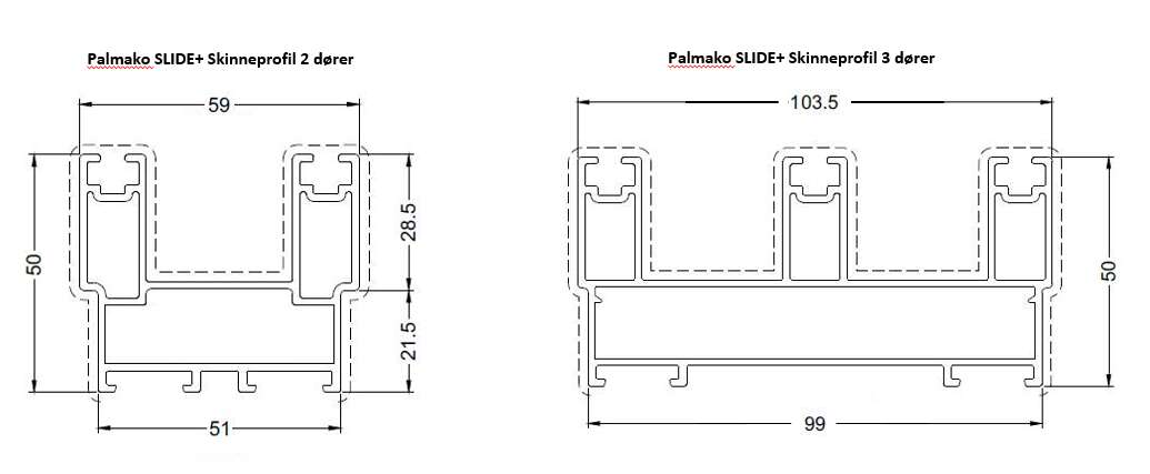 Palmako Slide Plus skyvedør i alu m/isolérglass