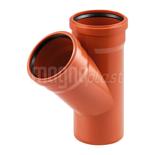 Grenrør avløp PVC, 45 grader, 110 MM