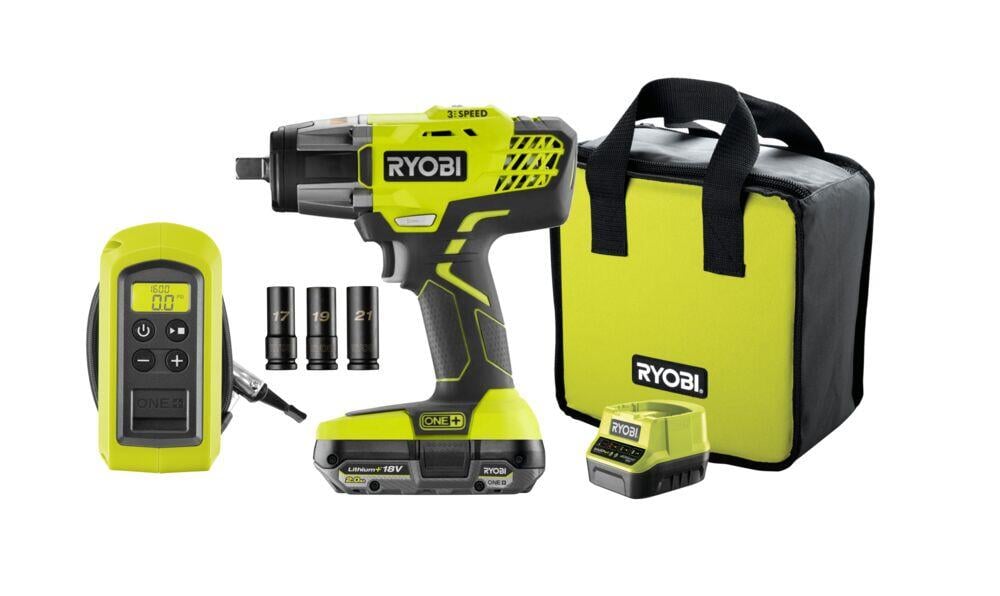 Ryobi R18IWPI-1C20S verktøysett dekkskifte m/batteri