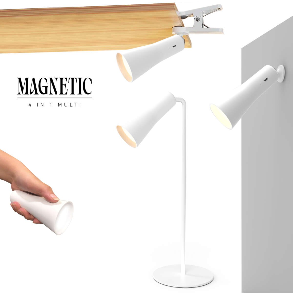 Egant Magnetic 4-i-1 leselampe