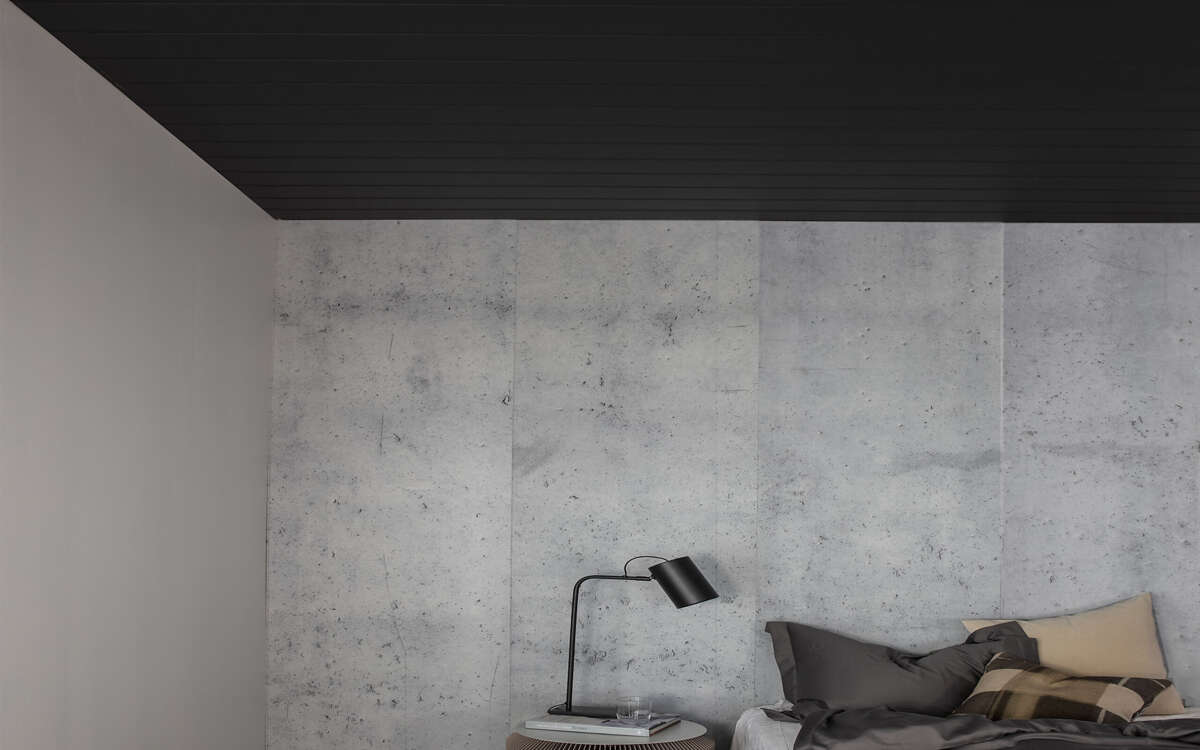 Deco Loft V-fas MDF takbord dempet sort