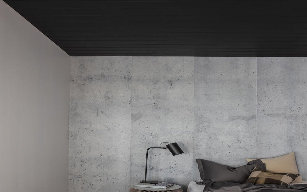 Deco Loft V-fas MDF takbord dempet sort