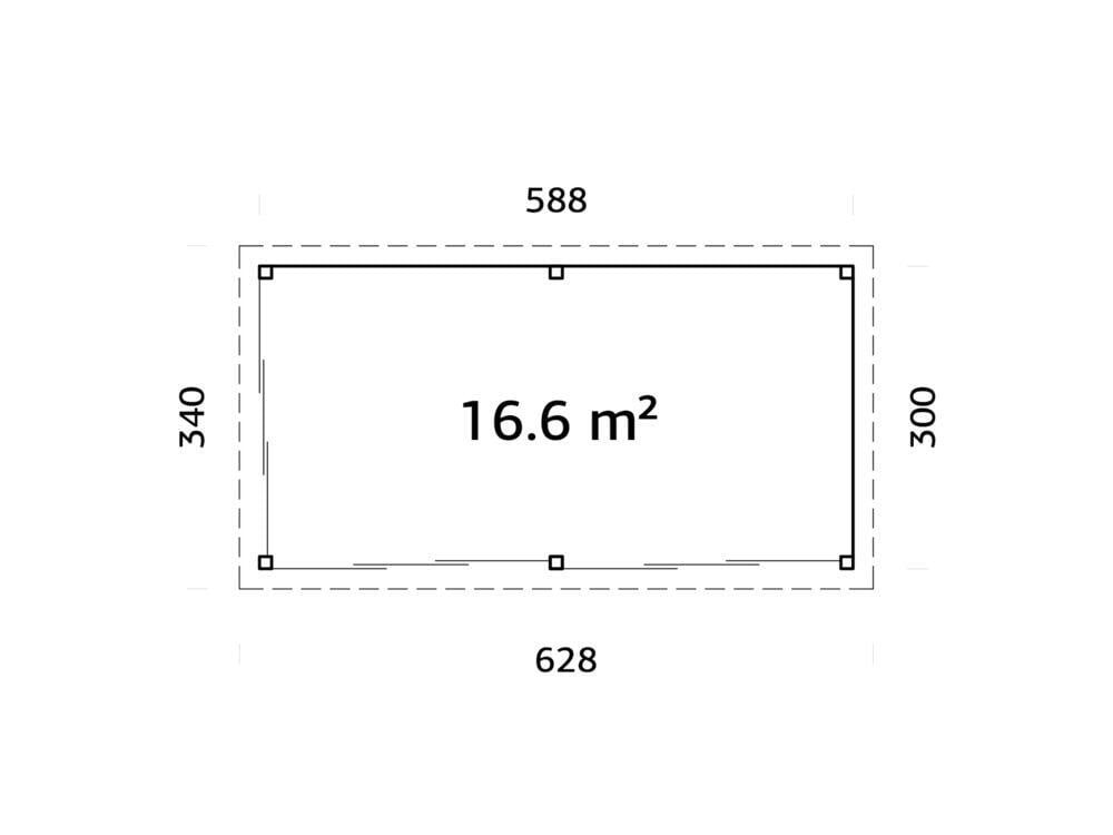 Palmako Lenna 402 hagestue 16.6 m²