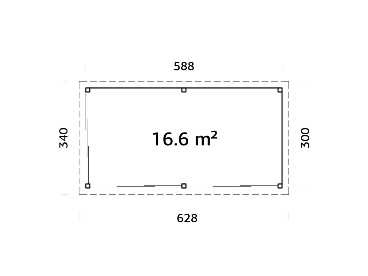Palmako Lenna 402 hagestue 16.6 m²