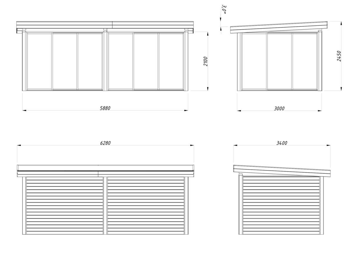 Palmako Lenna 402 hagestue 16.6 m²
