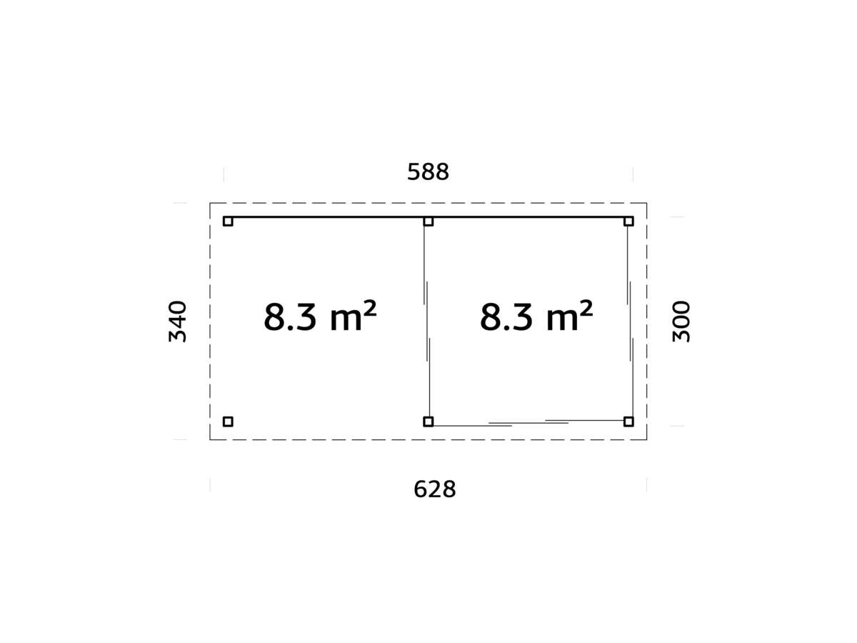 Palmako Lenna 406 hagestue 16.6 m²
