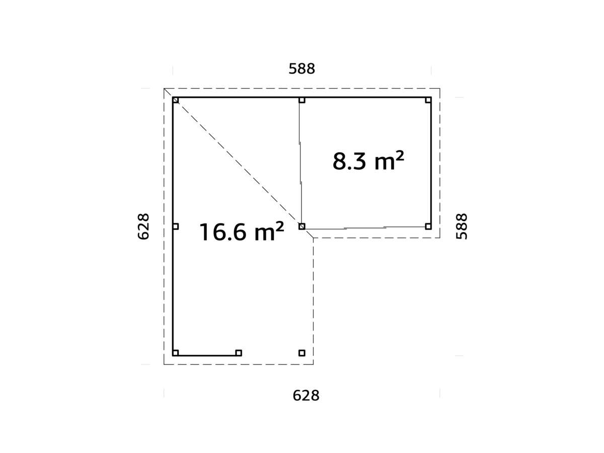 Palmako Lenna 409 hagestue 24.9 m²