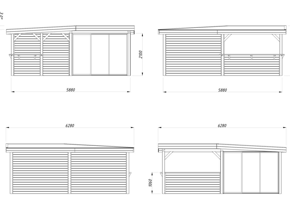 Palmako Lenna 410 hagestue 24.9 m²