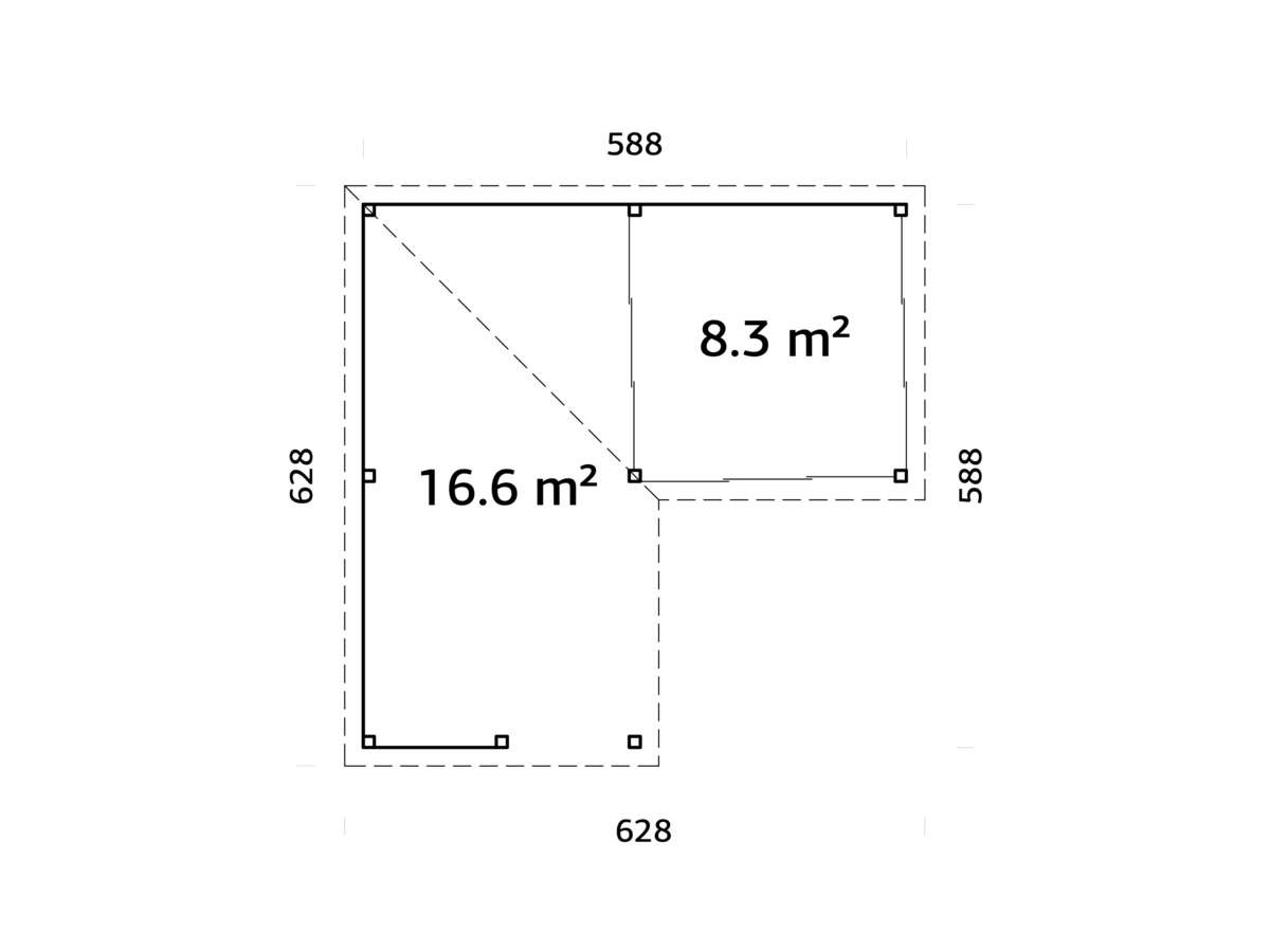 Palmako Lenna 410 hagestue 24.9 m²