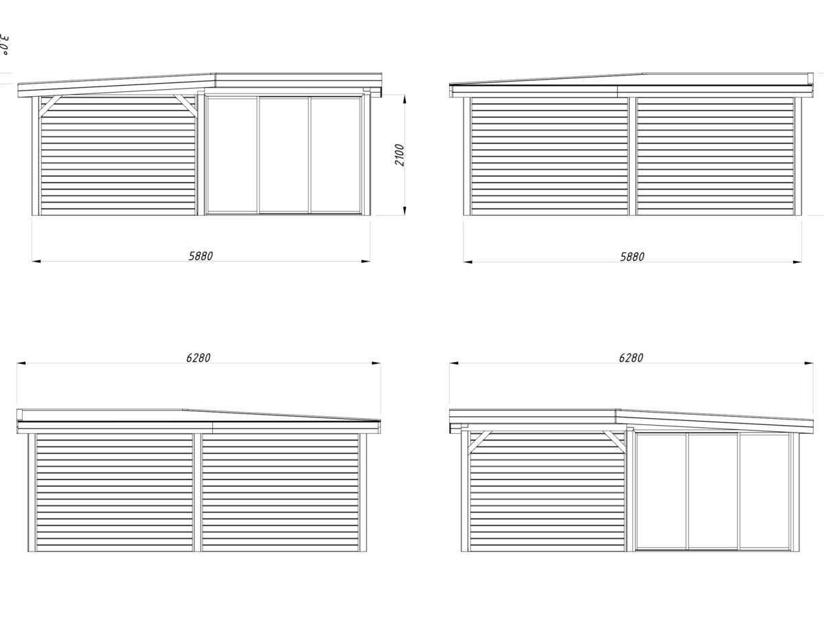 Palmako Lenna 412 hagestue 24.9 m²