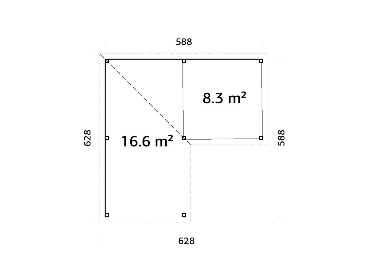 Palmako Lenna 412 hagestue 24.9 m²