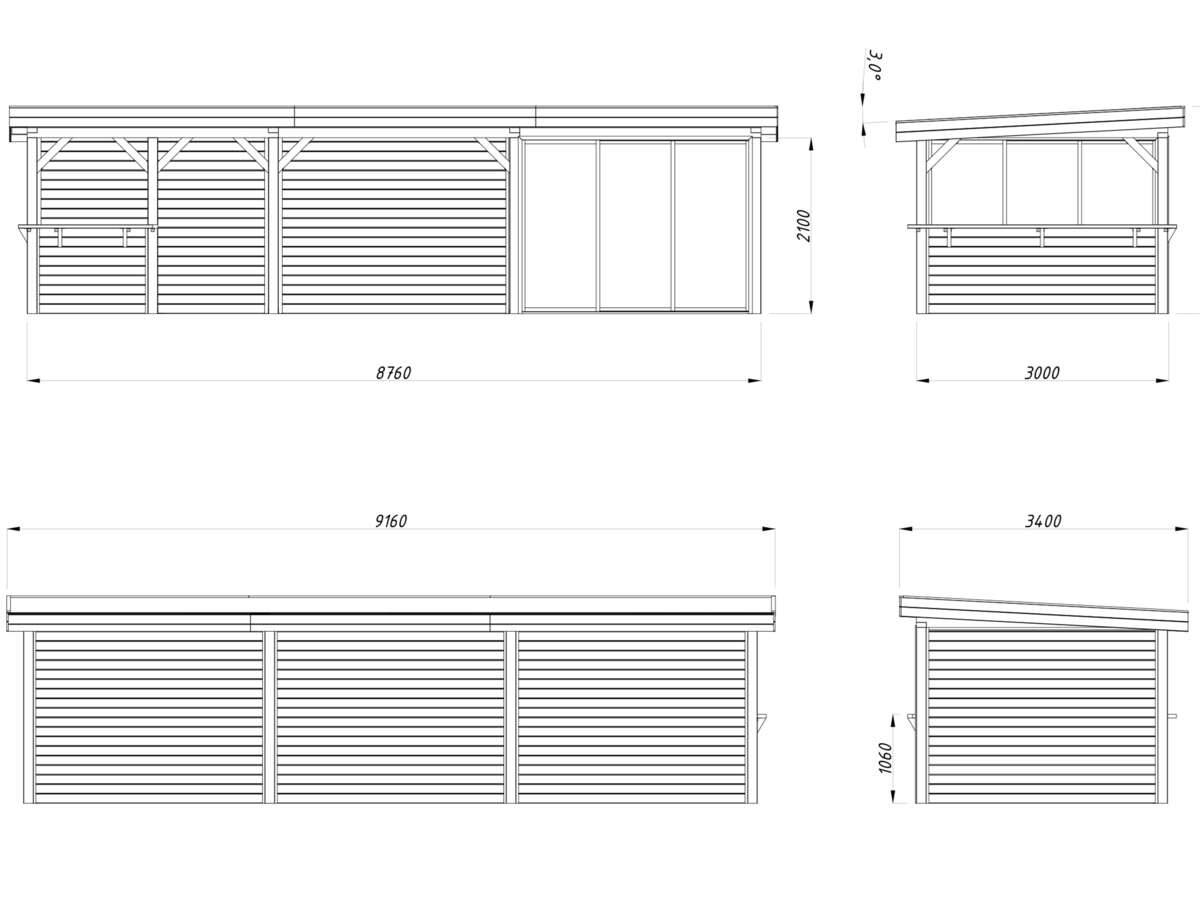 Palmako Lenna 415 hagestue 24.9 m²