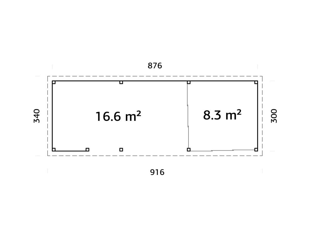 Palmako Lenna 415 hagestue 24.9 m²