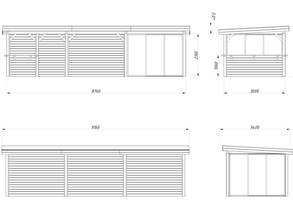 Palmako Lenna 416 hagestue 24.9 m²