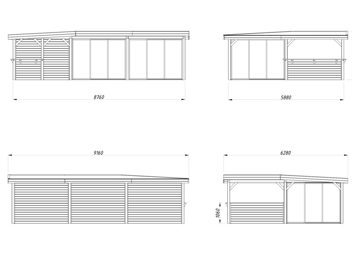 Palmako Lenna 420 hagestue 33.2 m²