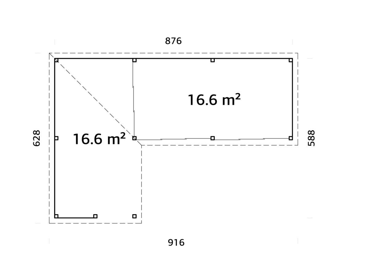 Palmako Lenna 420 hagestue 33.2 m²