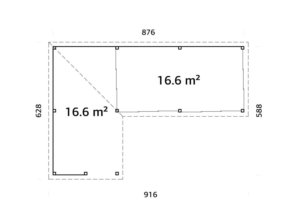 Palmako Lenna 421 hagestue 33.2 m²