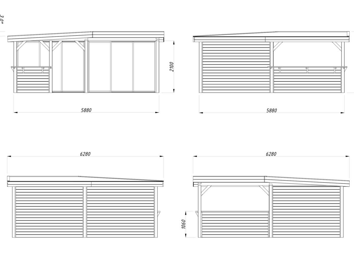 Palmako Lenna 422 hagestue 33.2 m²