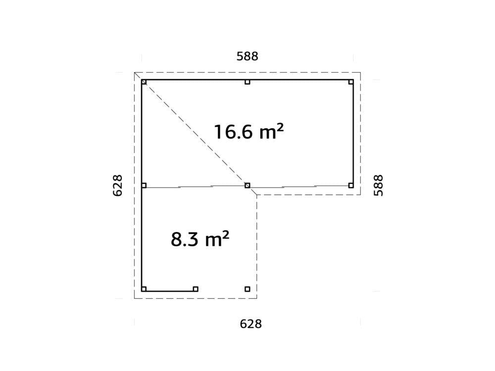 Palmako Lenna 422 hagestue 33.2 m²
