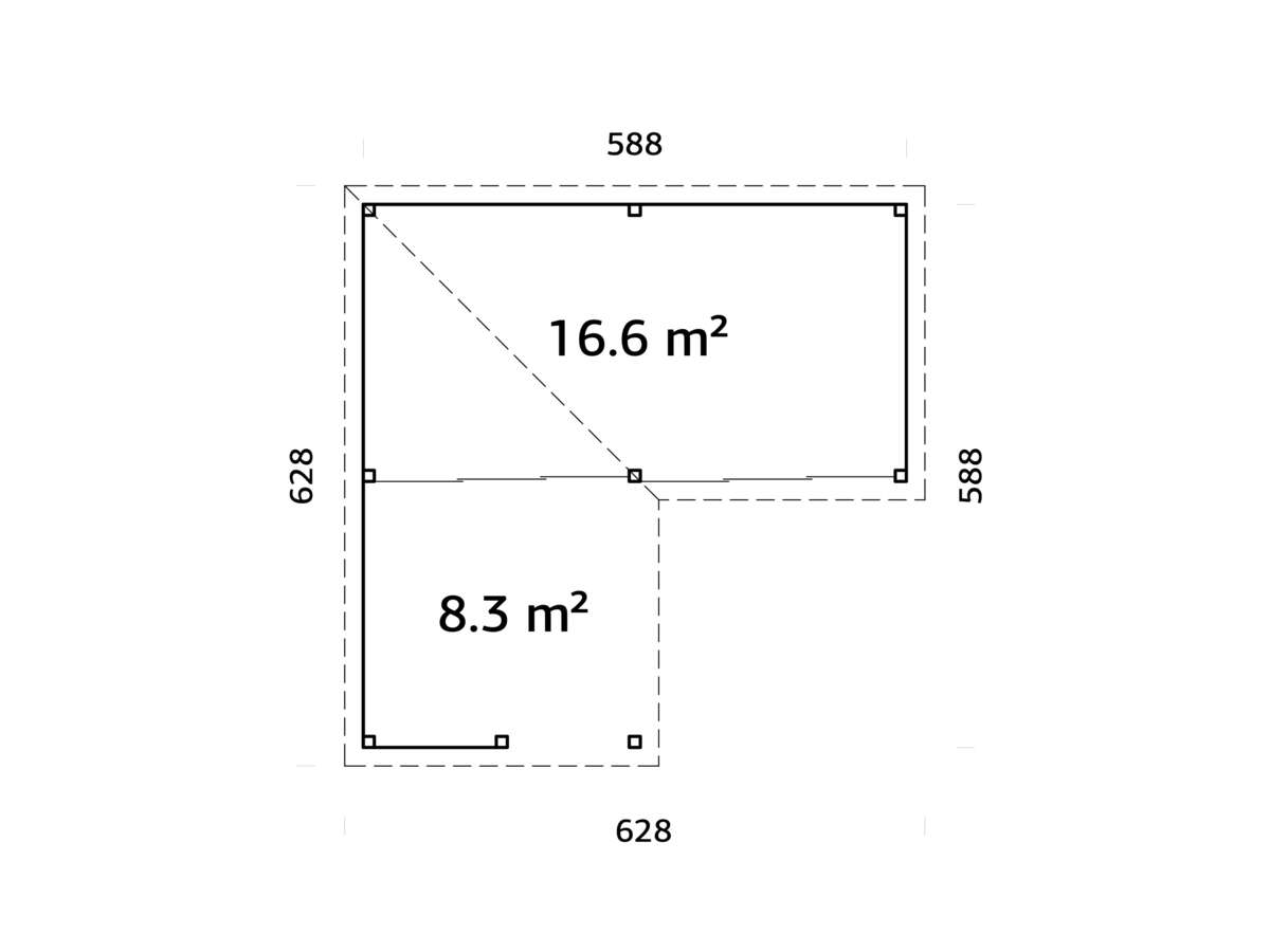 Palmako Lenna 422 hagestue 33.2 m²
