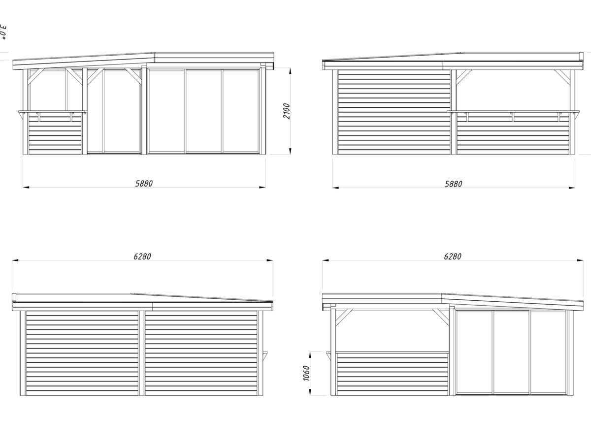 Palmako Lenna 423 hagestue 33.2 m²