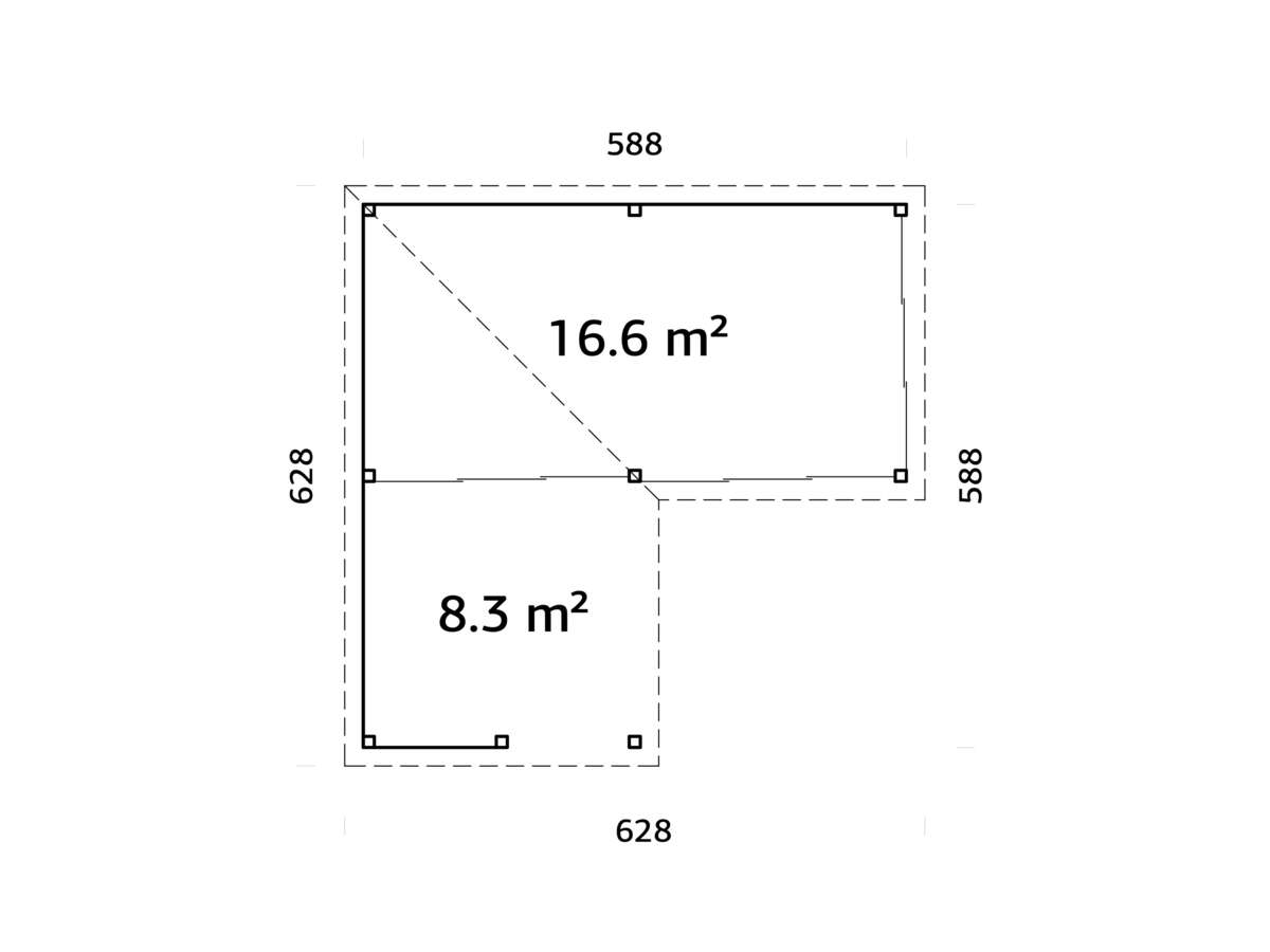Palmako Lenna 423 hagestue 33.2 m²