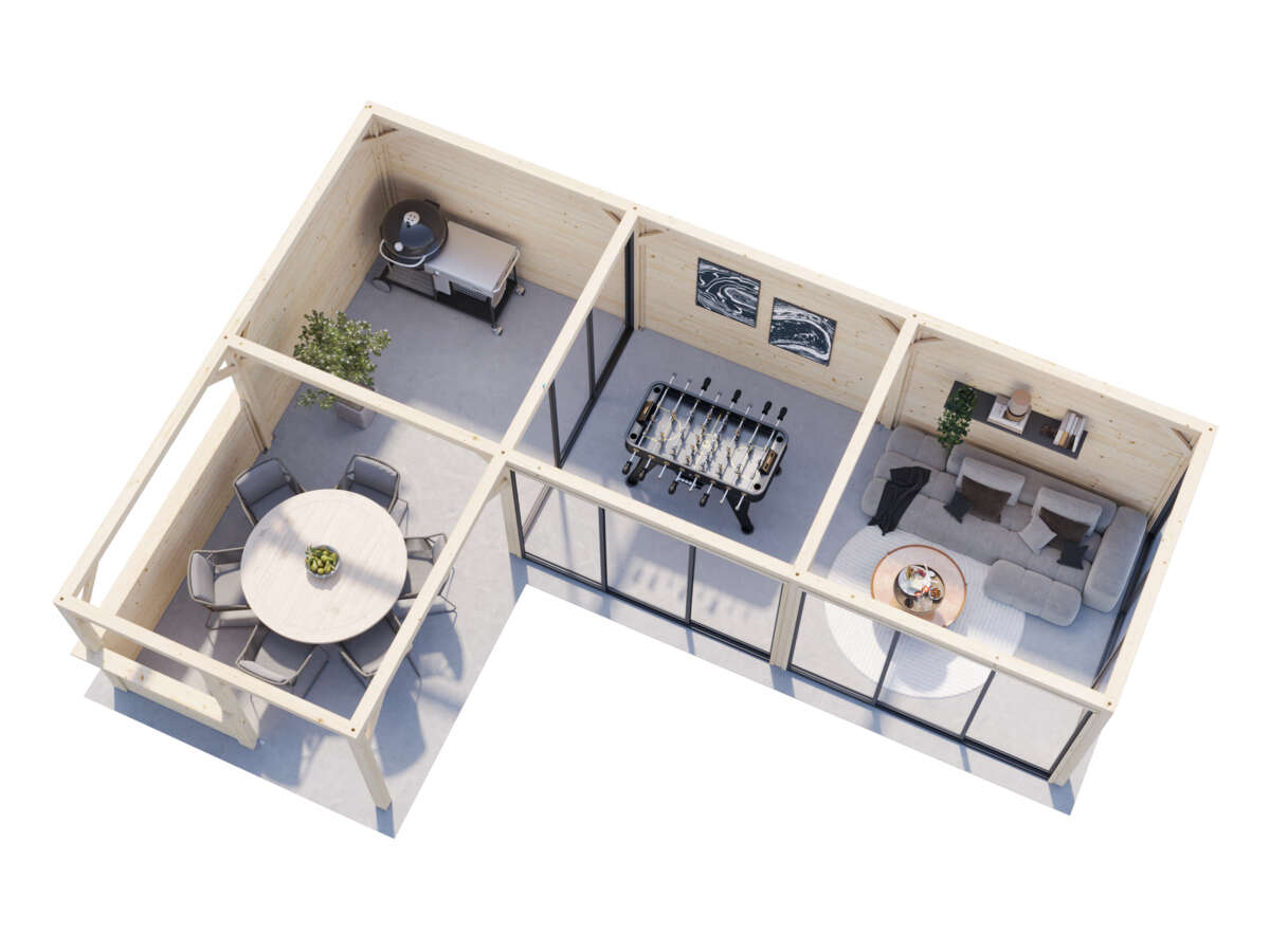 Palmako Bianca 221 hagestue 33.2 m²