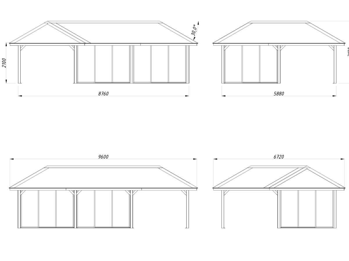 Palmako Bianca 221 hagestue 33.2 m²