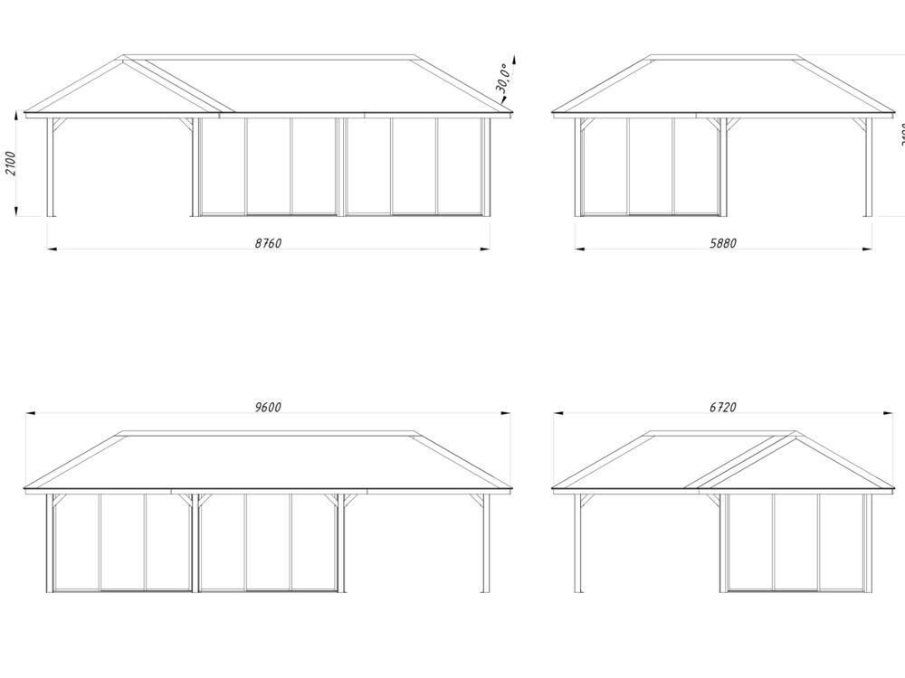 Palmako Bianca 221 hagestue 33.2 m²