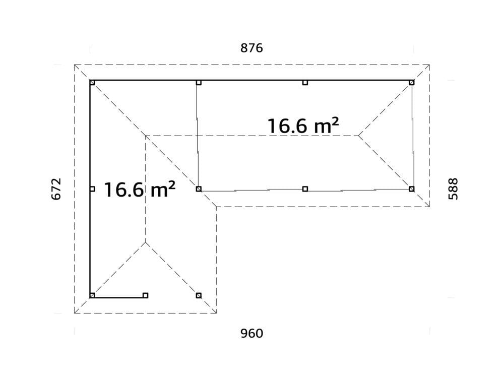 Palmako Bianca 221 hagestue 33.2 m²
