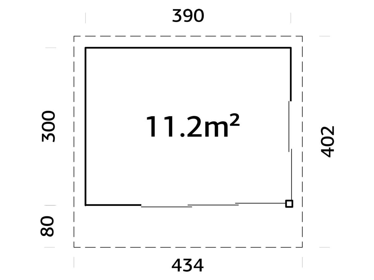 Palmako Andrea Slide hagestue 11.2 m²