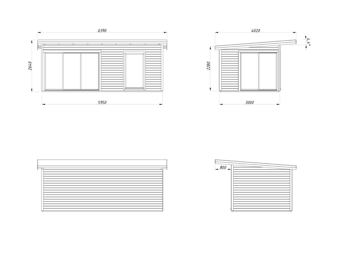 Palmako Andrea Slide hagestue 17.1 m²