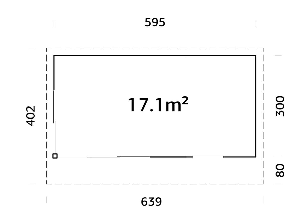 Palmako Andrea Slide Plus hagestue 17.1 m²