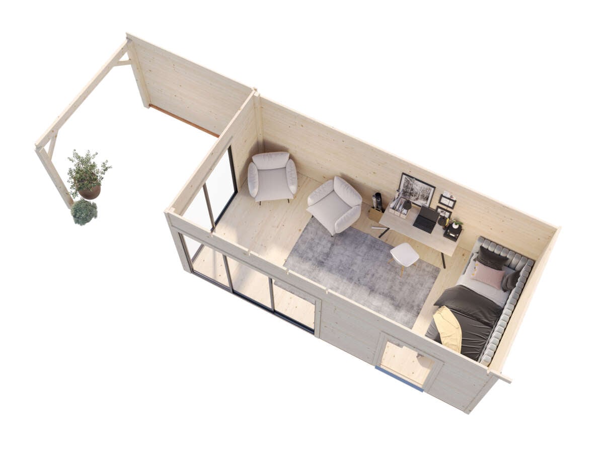 Palmako Andrea Slide Plus hagestue 17.1+7,9 m²