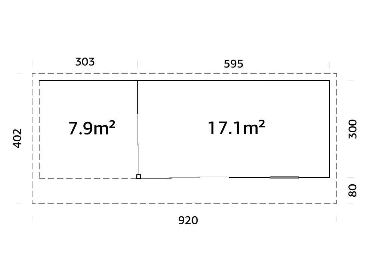 Palmako Andrea Slide Plus hagestue 17.1+7,9 m²