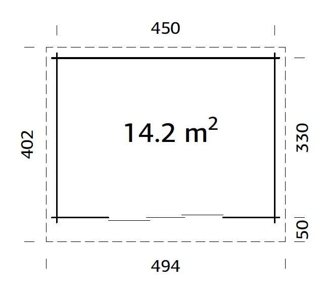 Palmako Lea Slide Plus hagestue 14.2 m²