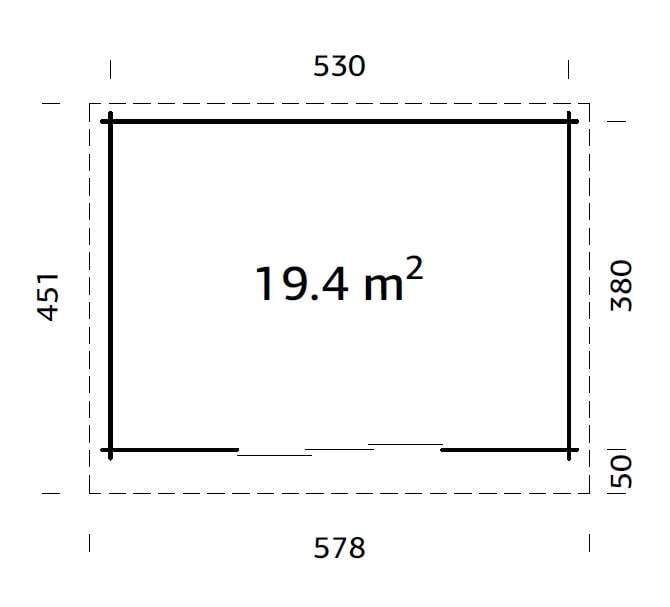 Palmako Lea Slide Hagestue 19.4 m²