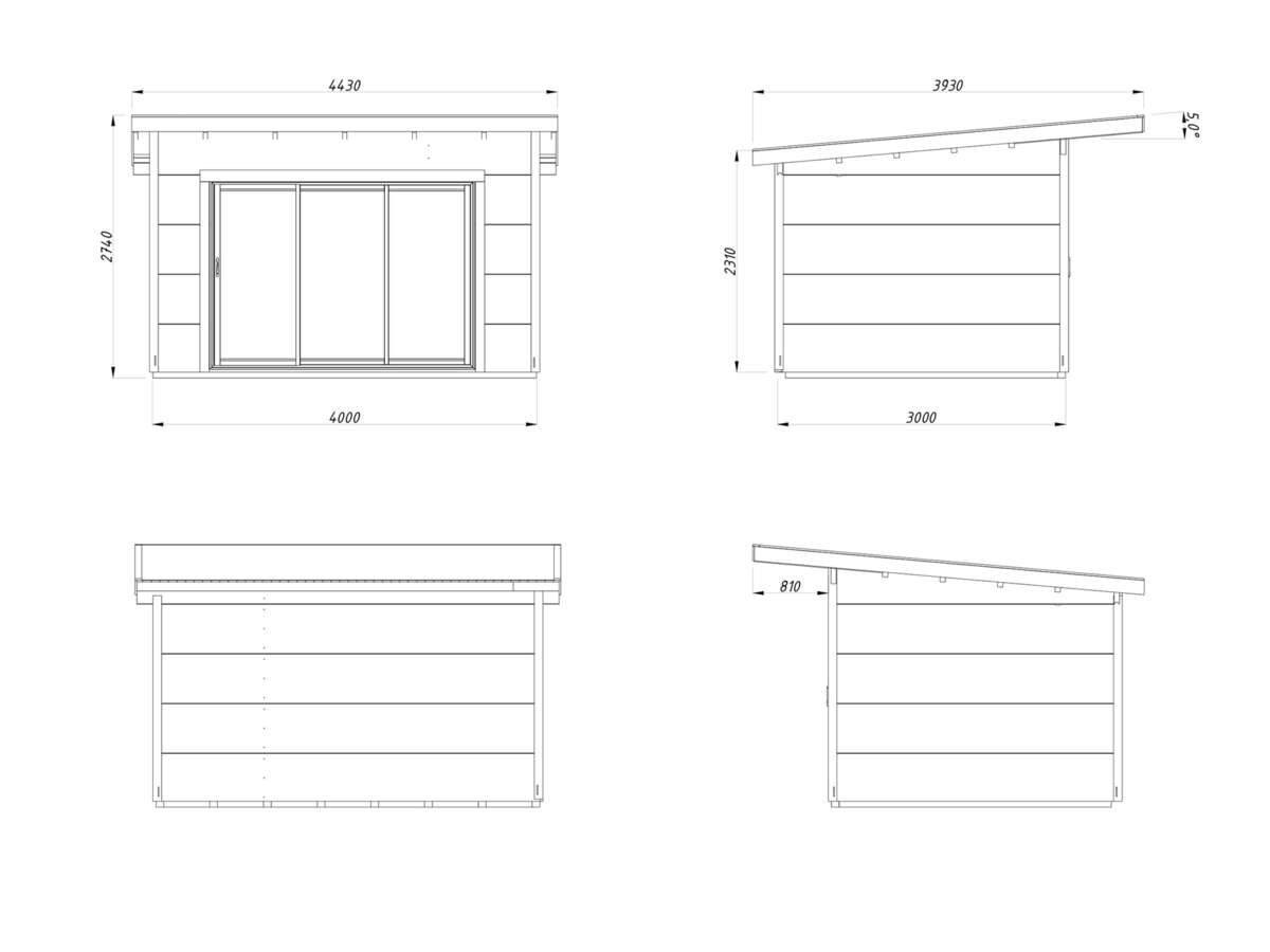 Palmako Grace Slide Plus hagestue 11.2 m²