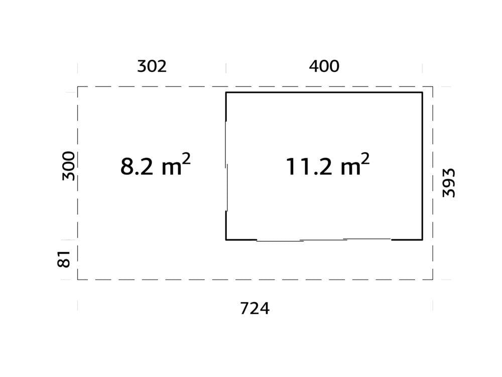 Palmako Grace Slide Plus hagestue 11.2+8.2 m²