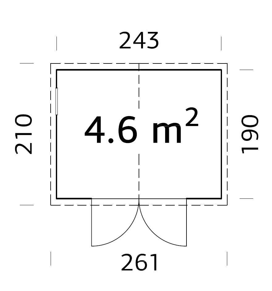 Palmako Dan redskapsbod 4,5 m²
