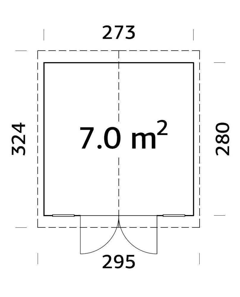 Palmako Dan redskapsbod 7,5 m²